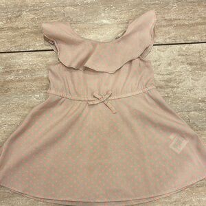 H&M Polka dotted Dress with ruffle neckline, size 1 1/2-2